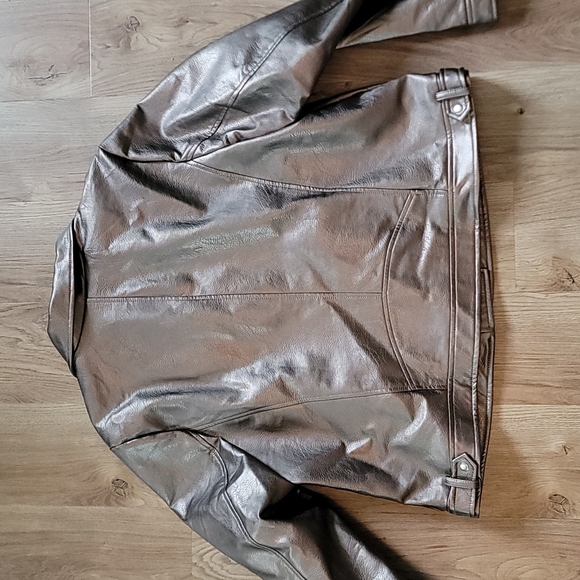 Apt. 9•Metallic Peuter Faux Leather Jacket 1X - Picture 4 of 4